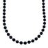 Native American Onyx Sterling Silver Bead Necklace AX124744